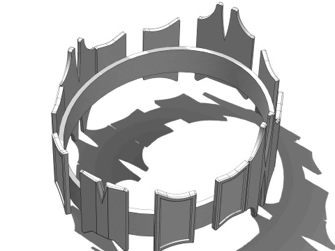 WG 7082 Targaryen Crown 3D Print Model