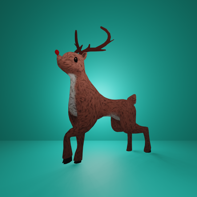 Reindeer 3D Модель .c4d .max .obj .3ds .fbx .stl .blend