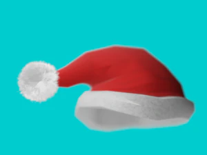 Low Poly Christmas Hat 3D Model