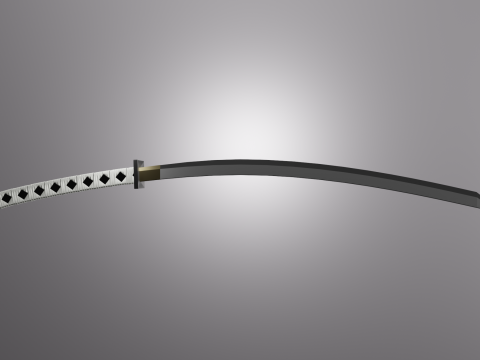 Semi LowPoly Katana Tomotsugu Modelo 3D