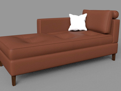 Chaise Lounge Day Bed Sofa 3D Model