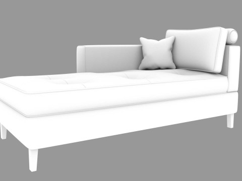 Chaise Lounge Day Bed Sofa 3D Model