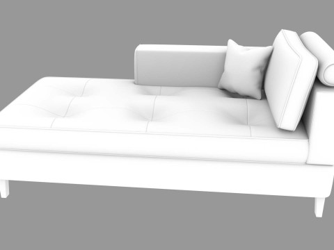 Chaise Lounge Day Bed Sofa 3D Model
