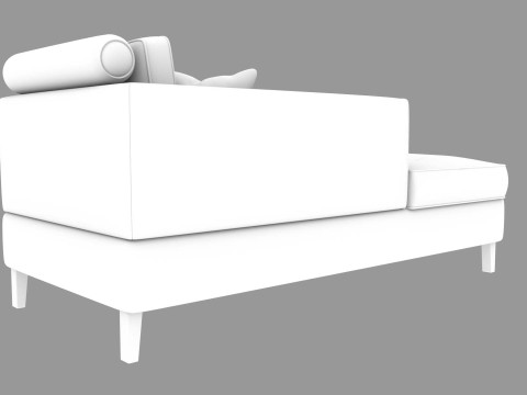 Chaise Lounge Day Bed Sofa 3D Model
