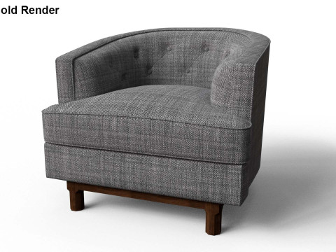 Curved Sofa Model 3D