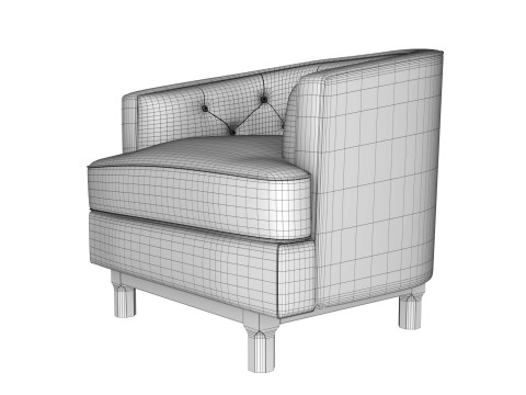 Curved Sofa Model 3D