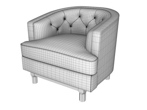Curved Sofa Model 3D