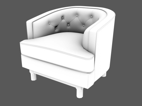 Curved Sofa Model 3D
