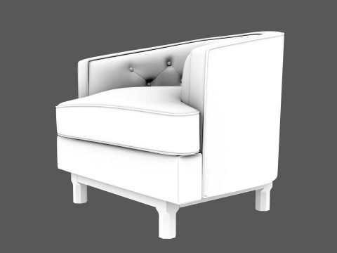Curved Sofa Model 3D