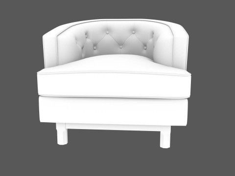 Curved Sofa Model 3D