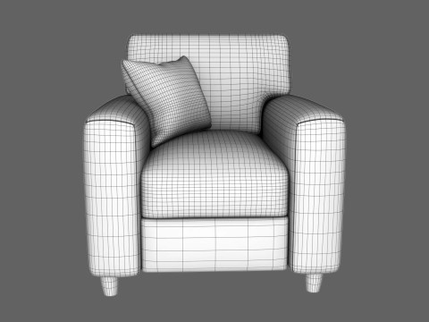 Fabric Sofa 3D Модель