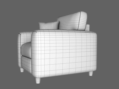 Fabric Sofa 3D Модель