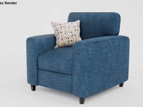 Fabric Sofa 3D Модель