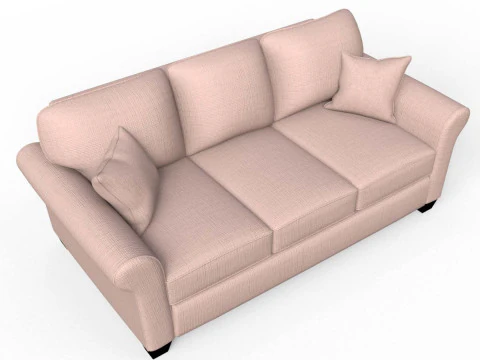 Divano Presley in tessuto a 3 posti Modello 3D