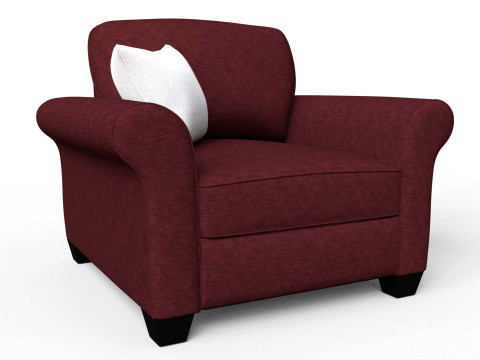 Yellow Fabric Sofa 1 Seater 3Dモデル