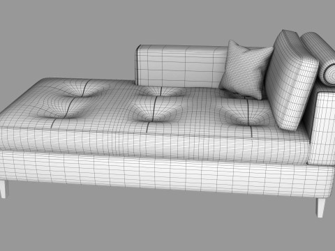 Fabric Sofa Collection 3D Model