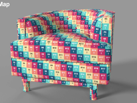 Fabric Sofa Collection 3D Model