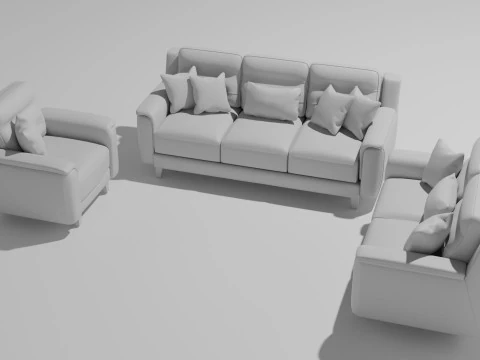 Patrick Sofa Set 3D Model