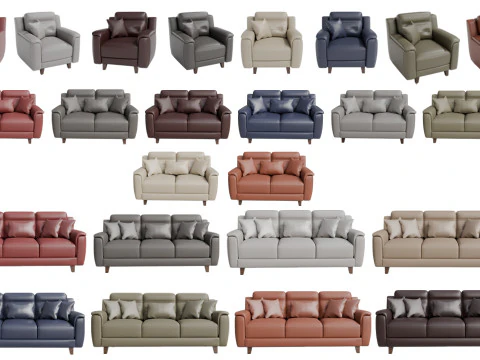 Patrick Sofa Set 3D Model