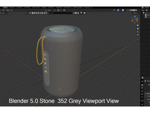 Boat Stone 352 Grey 3D Model