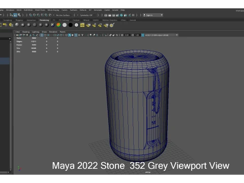 Boat Stone 352 Grey 3D Model