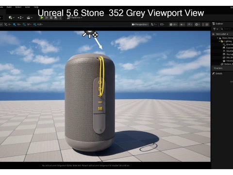 Boat Stone 352 Grey 3D Model