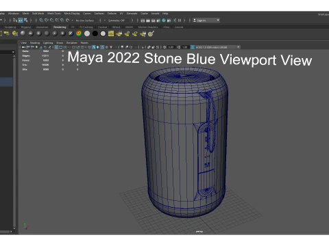 Boat Stone 352 Blue 3D Model