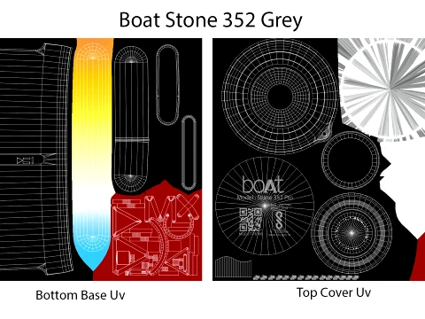 Boat Stone 352 Collection 3D Model