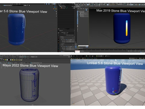 Boat Stone 352 Collection 3D Model