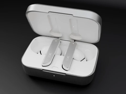 Boat Airdopes White 3D Model