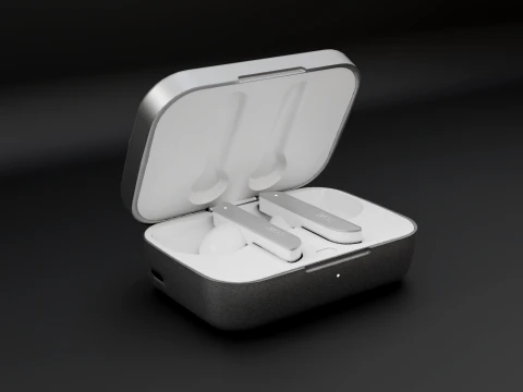 Boat Airdopes White 3D Model