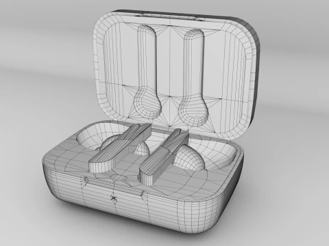 Boat Airdopes White 3D Model