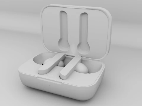 Boat Airdopes White 3D Model