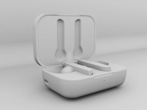 Boat Airdopes White 3D Model