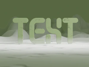 Texte 3D dans un environnement abstrait Modèle 3D