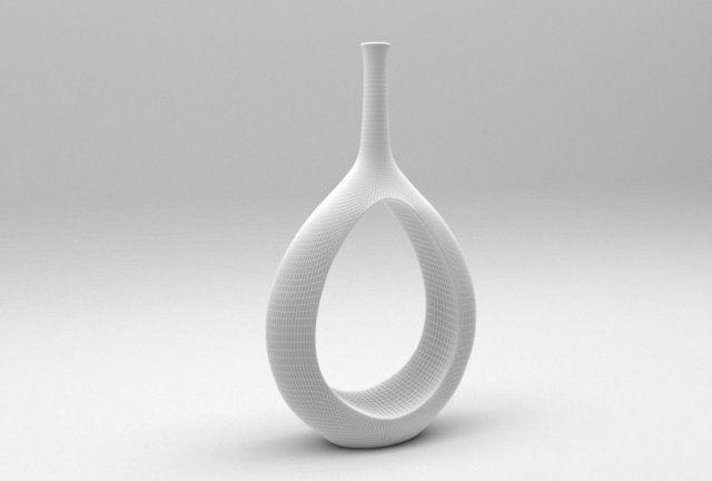 white hole vase 3D 模型 .c4d .max .obj .3ds .fbx .stl .blend 