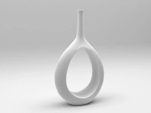 vaso con buco bianco Modello 3D