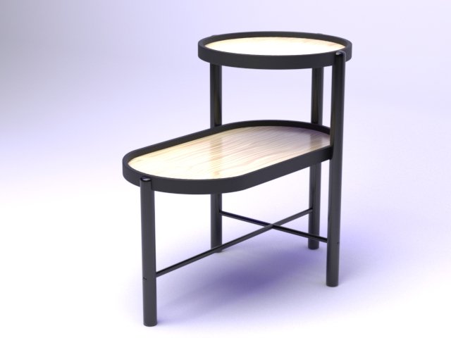 iron wood table Modello 3D .c4d .max .obj .3ds .fbx .stl .blend 