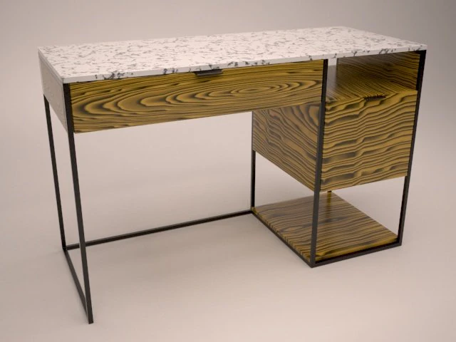 desk table 3D Model .c4d .max .obj .3ds .fbx .stl .blend