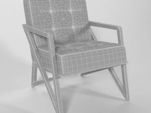 Wooden sofa 3D Model