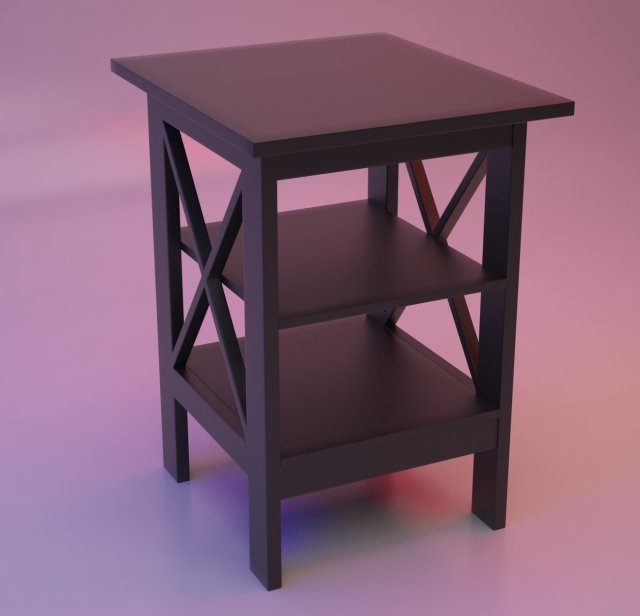 Black end table Modelo 3D .c4d .max .obj .3ds .fbx .stl .blend 