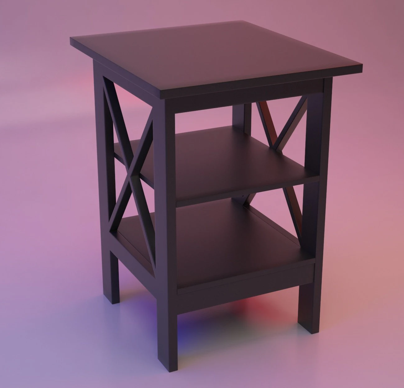 Black end table 3D Model .c4d .max .obj .3ds .fbx .stl .blend