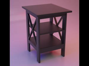 Black end table 3D Models
