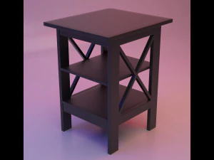 Black end table 3D Model