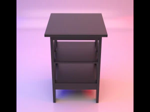 Black end table 3D Model