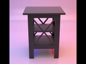 Black end table 3D Model