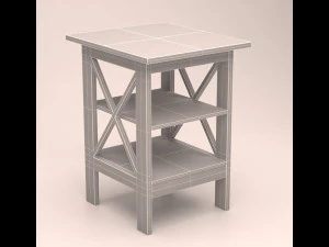 Black end table 3D Model