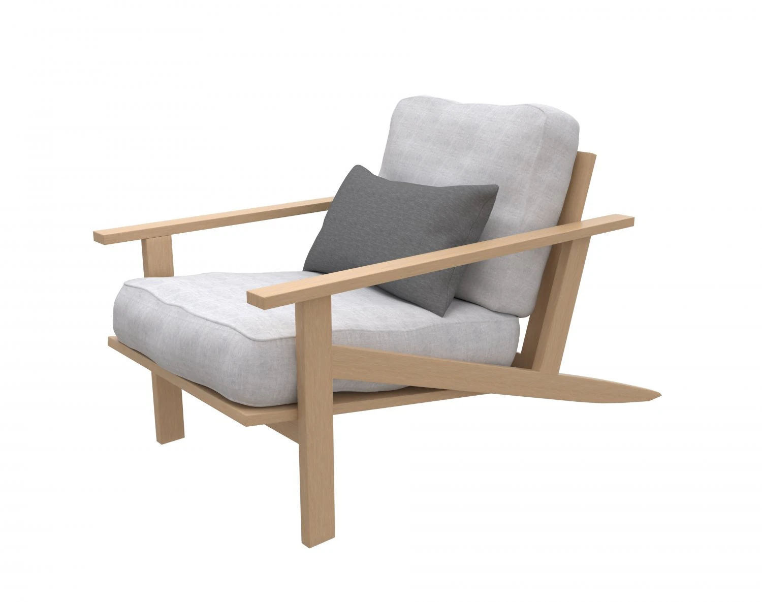 Sofa with pillow 3D Model .c4d .max .obj .3ds .fbx .stl .blend