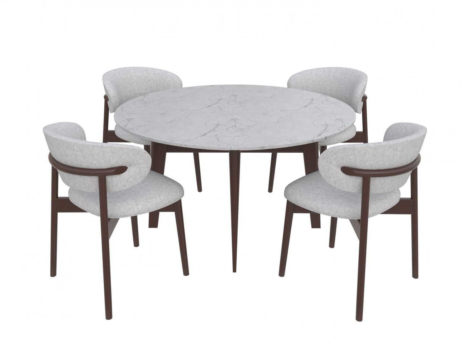Table with chairs 3D Model .c4d .max .obj .3ds .fbx .stl .blend 
