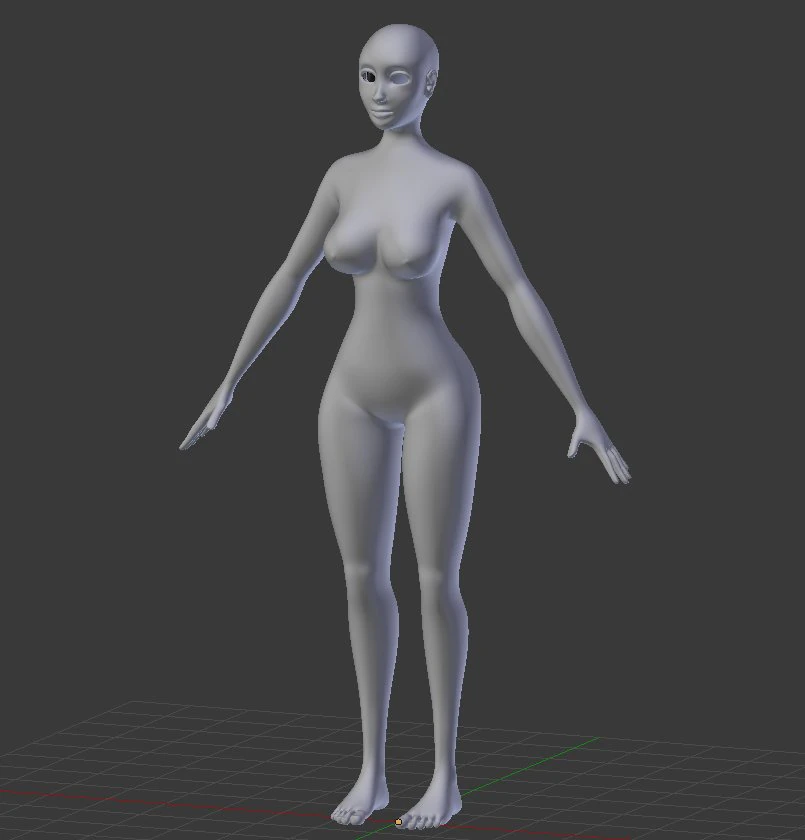 free lowpolygon human base mesh 3D Model .c4d .max .obj .3ds .fbx .stl .blend 